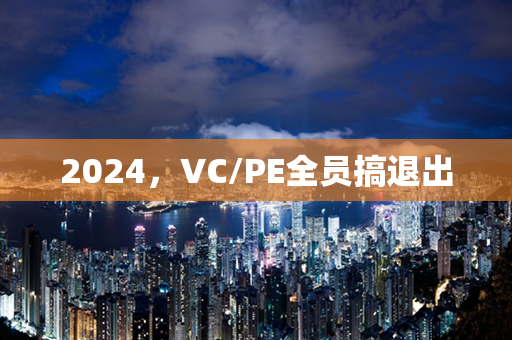 2024，VC/PE全员搞退出