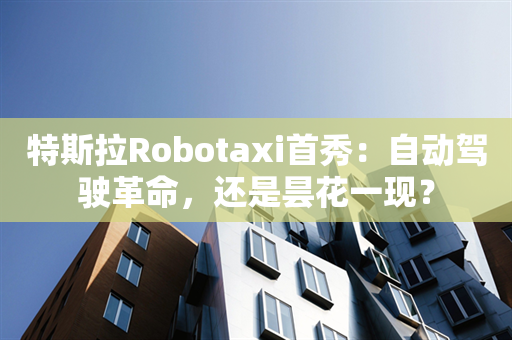 特斯拉Robotaxi首秀：自动驾驶革命，还是昙花一现？