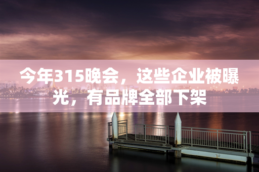 今年315晚会，这些企业被曝光，有品牌全部下架